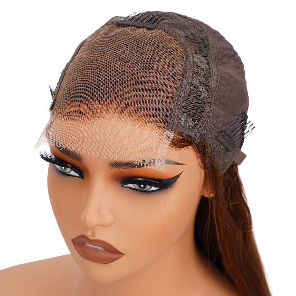 Straight Highlighted Piano Wig HD Lace Closure 4*4 100% Human Hair