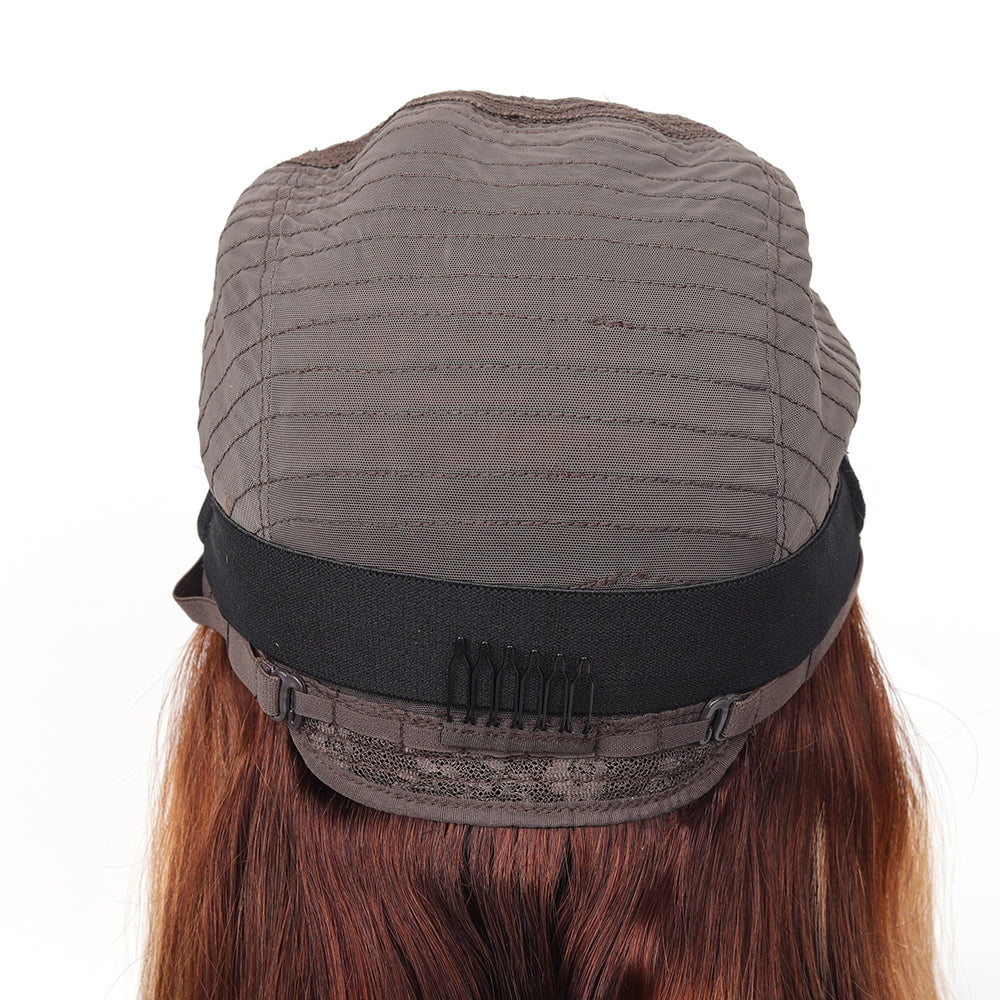 Straight Highlighted Piano Wig Transparent Full Frontal 13*4 100% Human Hair