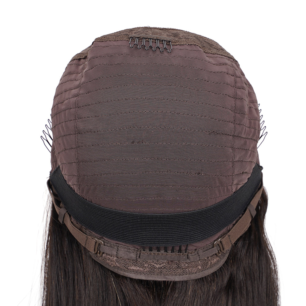 Straight Highlighted Honey Brown Bob Wig Transparent Lace Closure 4*4 100% Human Hair