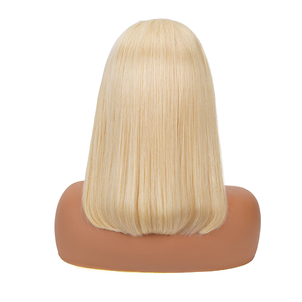 Straight 613 Transparent Full Frontal Bob Wig 100% Human Hair