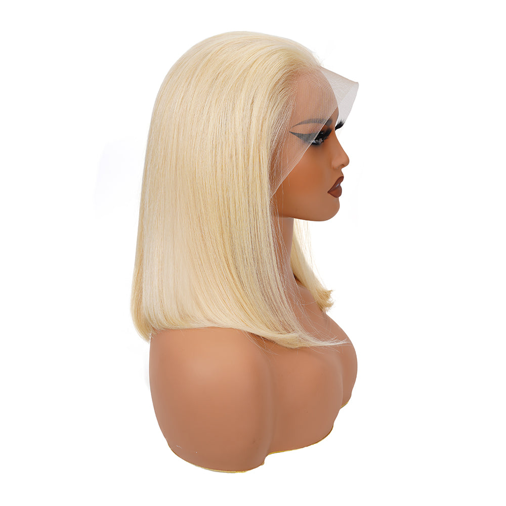 Straight 613 Transparent Full Frontal Bob Wig 100% Human Hair