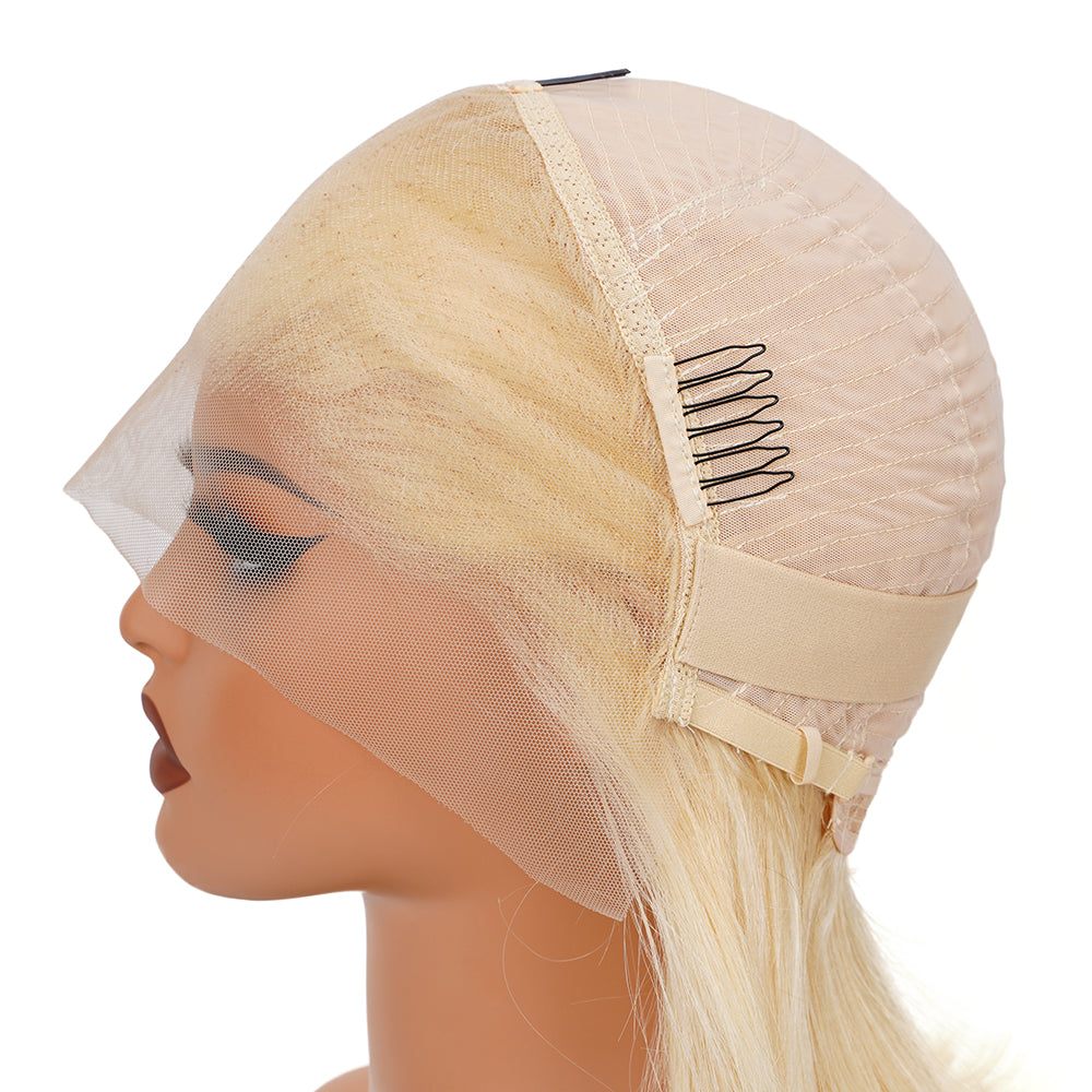 Straight 613 Transparent Full Frontal Bob Wig 100% Human Hair