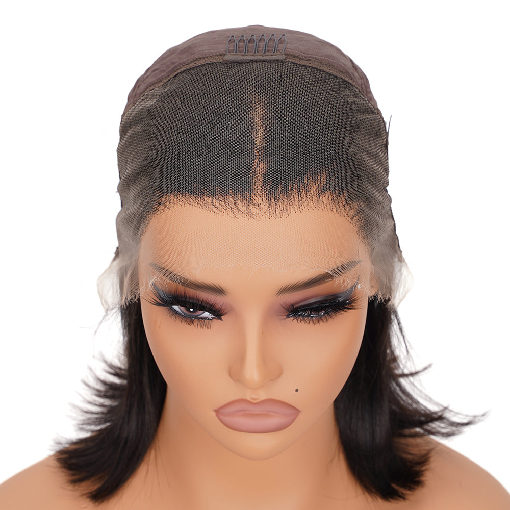 Straight HD Full Frontal Bob Wig 100% Human Hair