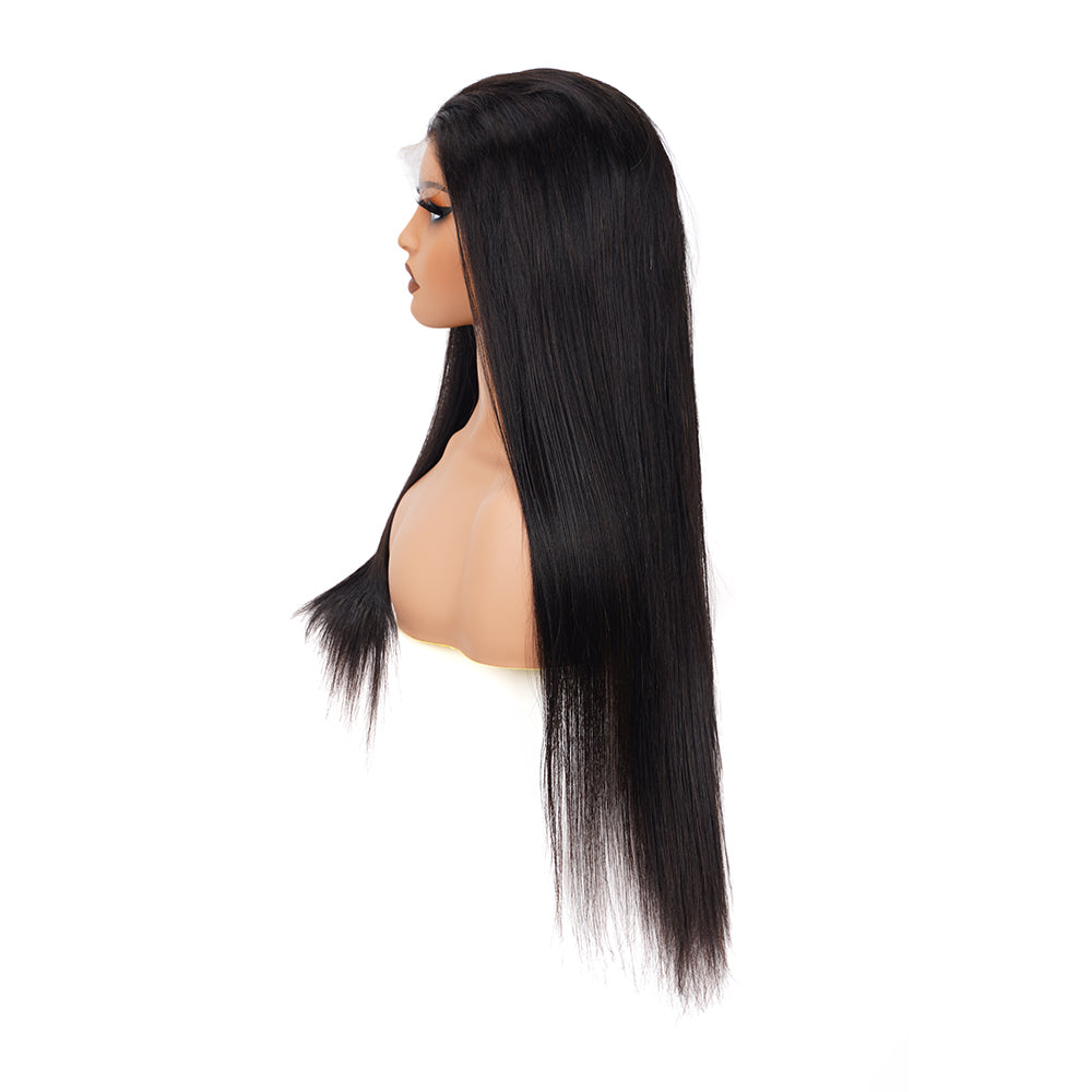 Straight Natural Black Wig HD Lace Closure 5*5 100% Human Hair