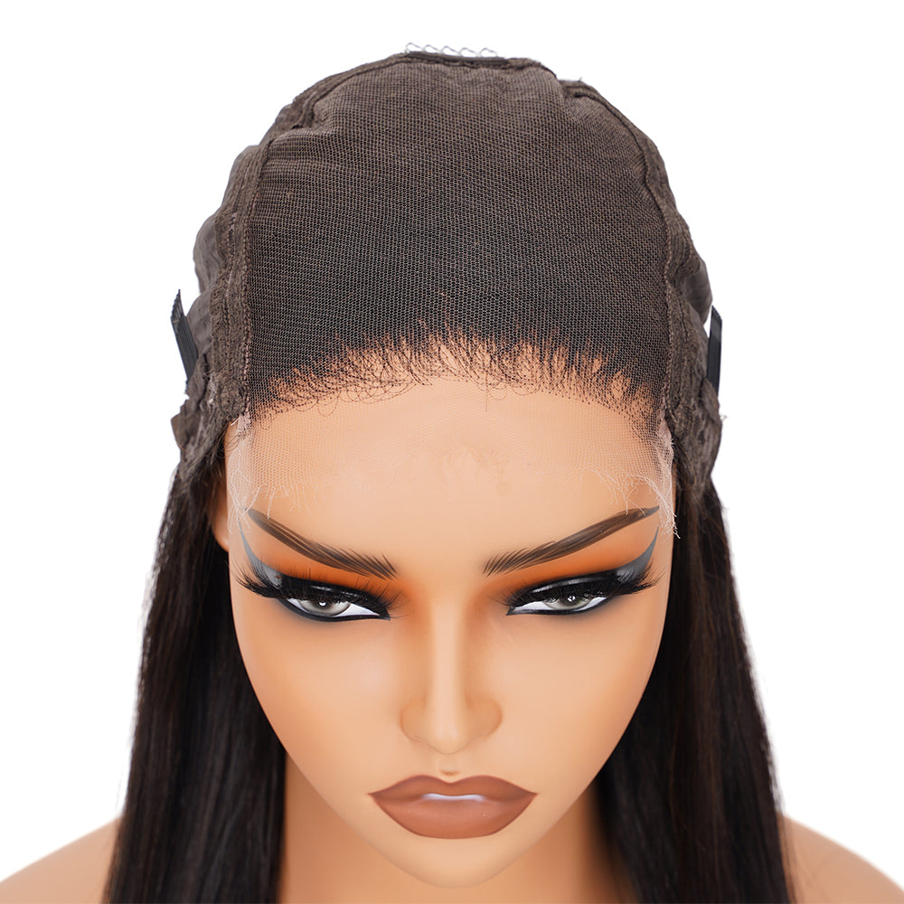 Straight Natural Black Wig HD Lace Closure 5*5 100% Human Hair