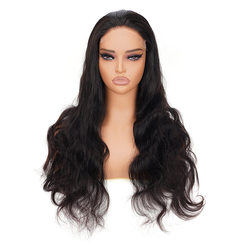 Body Wave Natural Black Wig HD Lace Closure 5*5 100% Human Hair