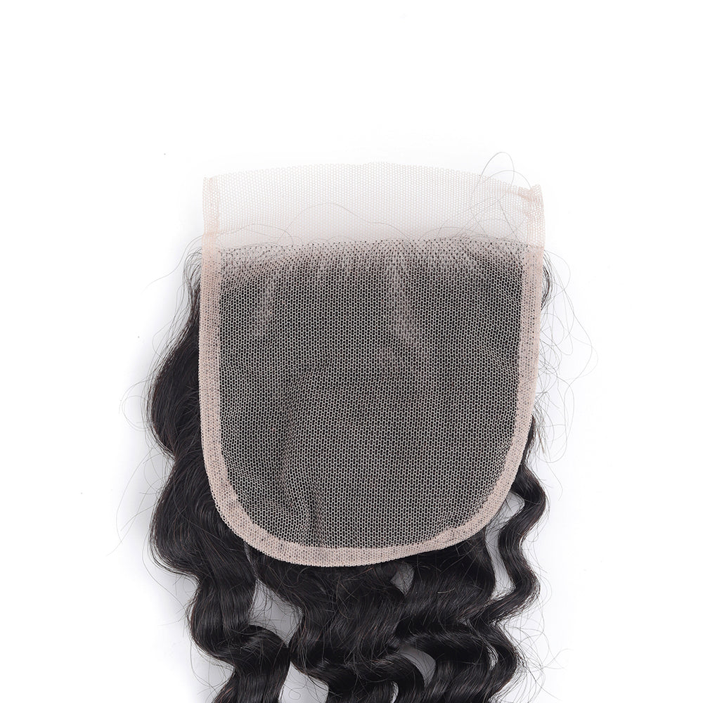 Deep Wave 4*4 Transparent Closure, 100% Human Hair