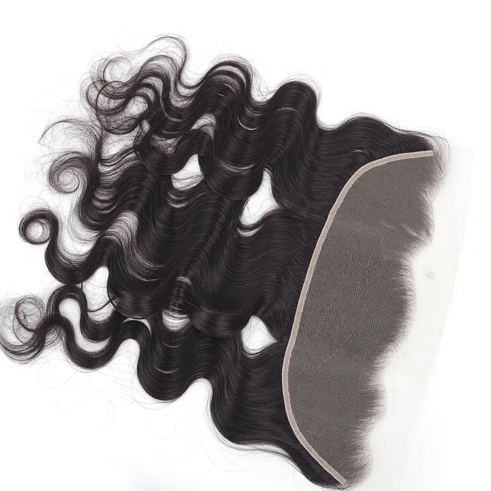 Body Wave Natural Black 13*4 Transparent Frontal, 100% Human Hair