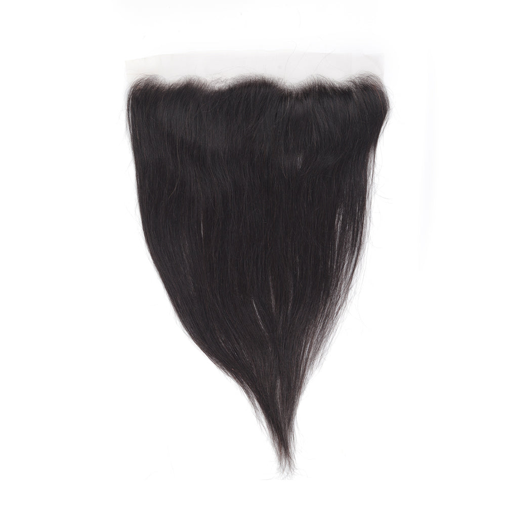 Straight Natural Black 13*4 Transparent Frontal, 100% Human Hair