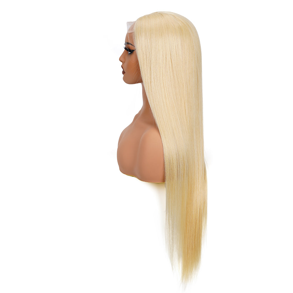 Straight 613 Wig Transparent Lace Closure 4*4 100% Human Hair