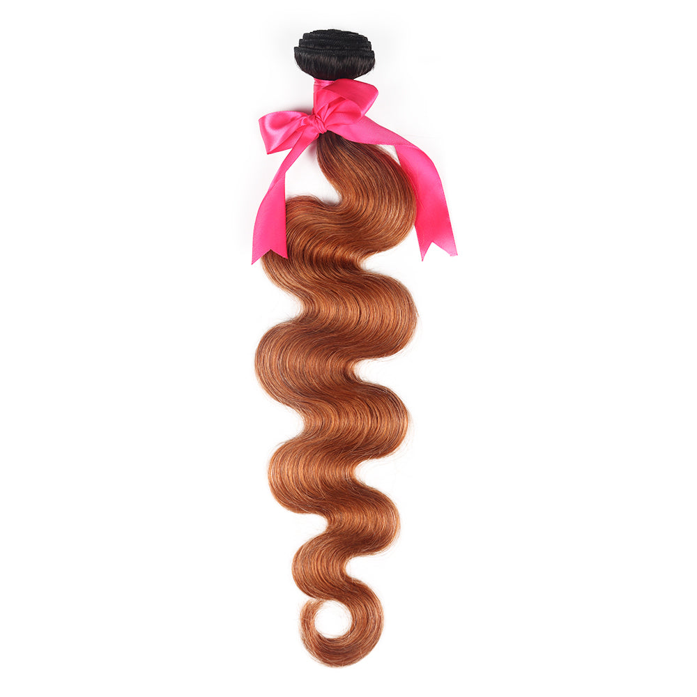 Everyday Grade Ginger Ombre Indian Virgin Hair Bundles Body Wave